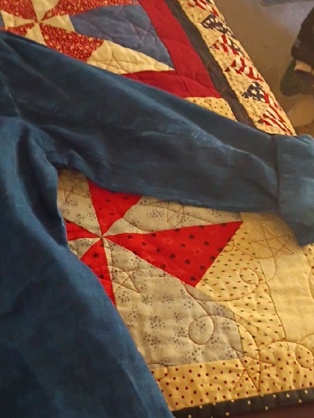 Blue Textured Button-Front Tunic - Picture 5 of 6